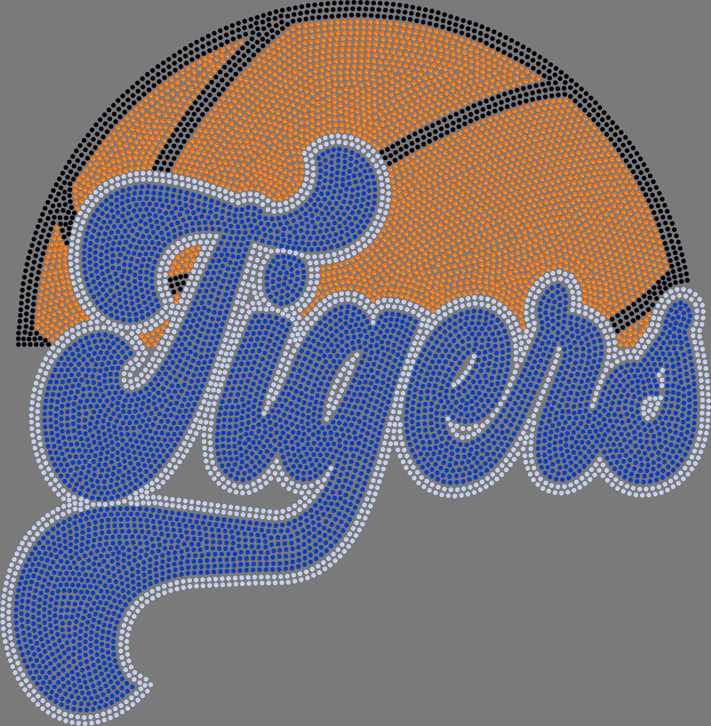 Tigers Basketball Approximately 11" wide Spangle Transfer