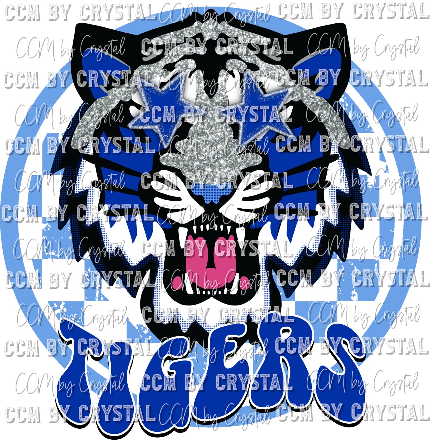 Copy of Tigers Blue and Silver Ready to Press Transfer
