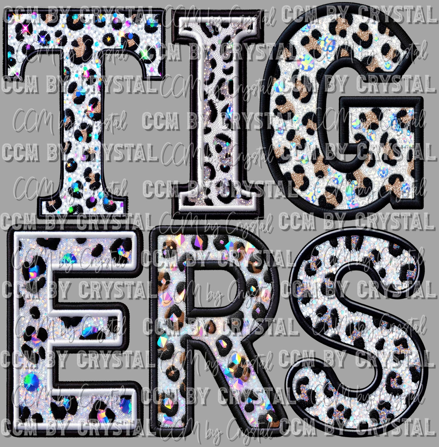 Tigers Mascot Leopard Ready to Press Transfer DTF Transfer Sublimation Transfer