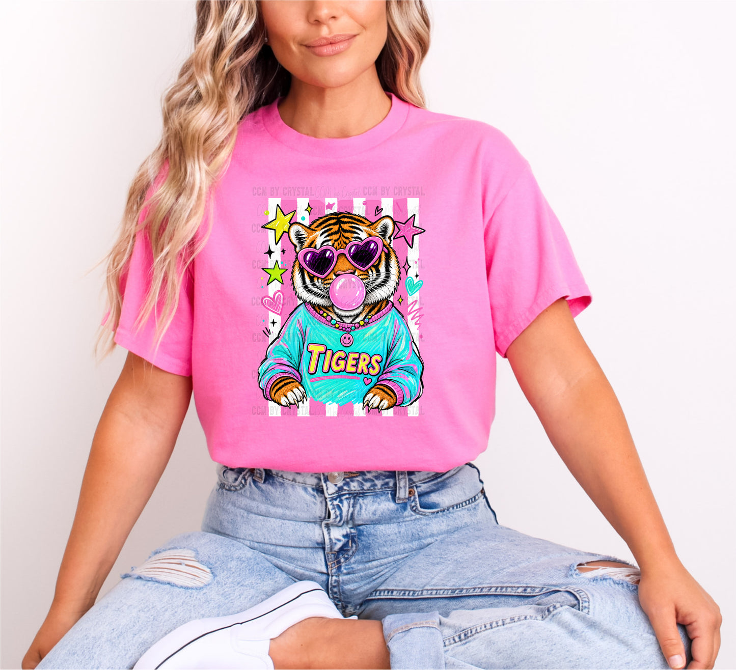 Tigers Bubble Pink Out T Shirt