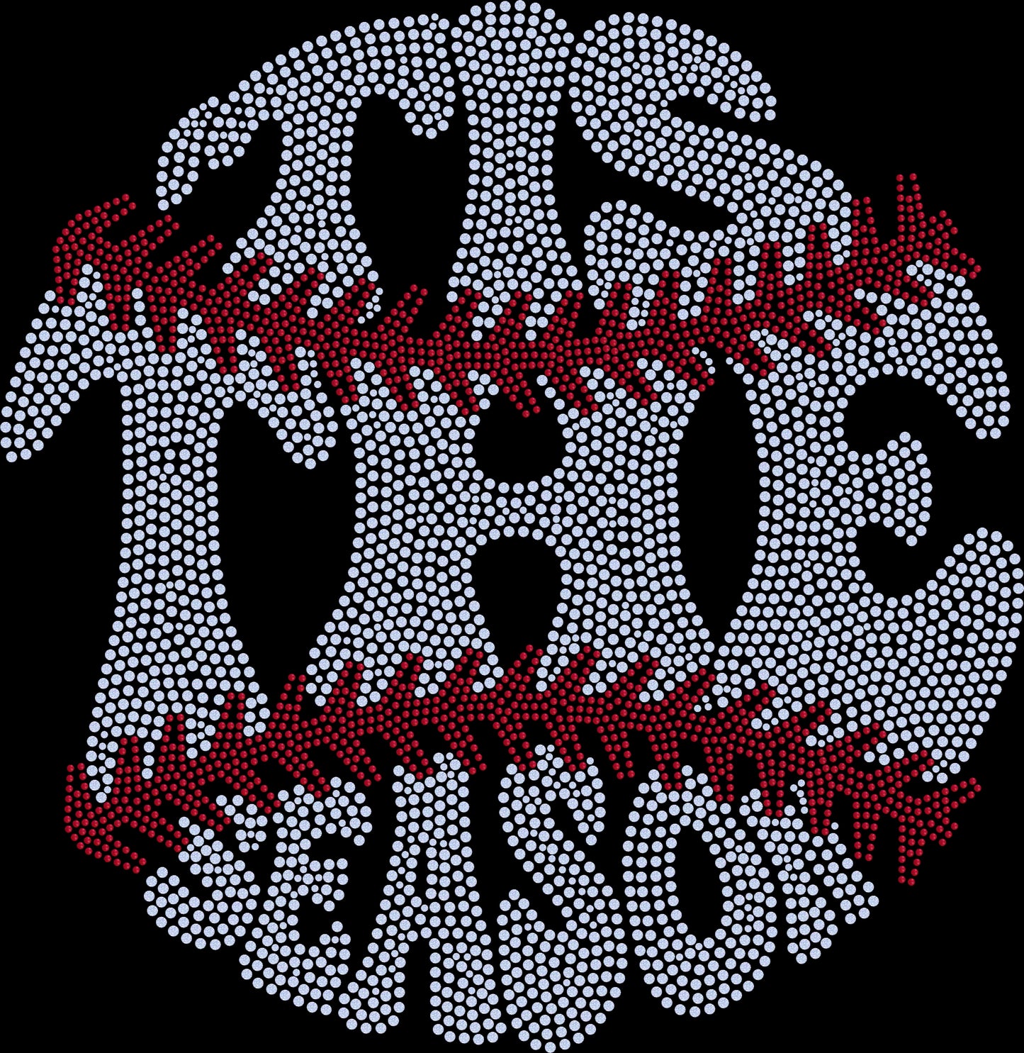 Tis the Season Baseball Softball 11" Spangle Transfer Bling Ready to Press Transfer Sparkle Transfer