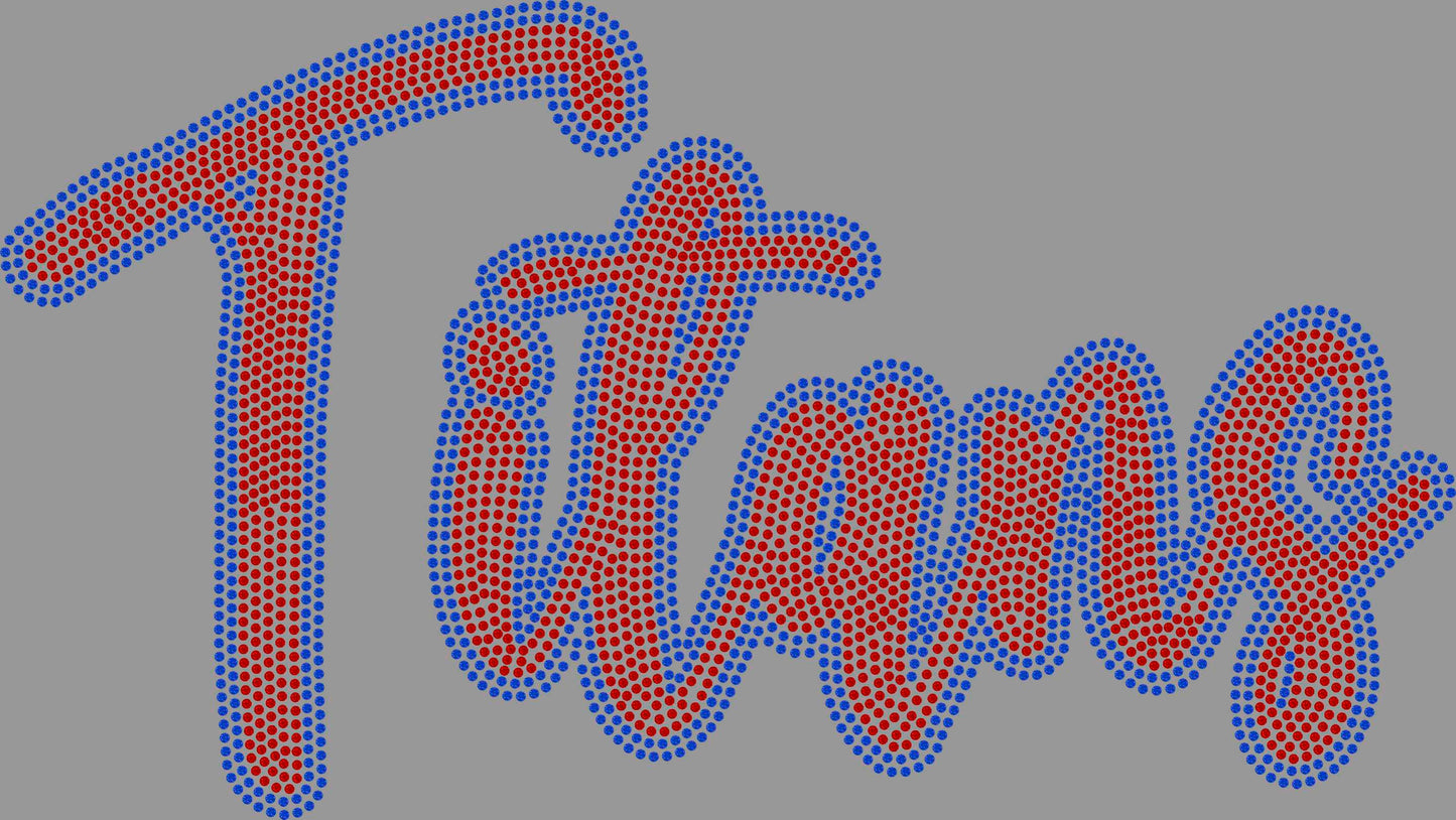 Titans 2-Color Approximately 11" wide Spangle Transfer