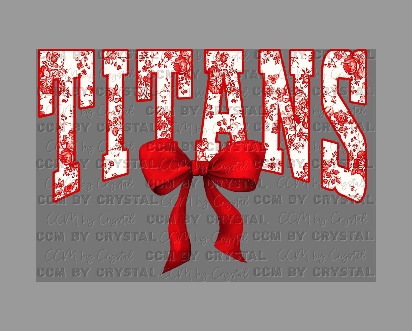 Titans Bow Mascot Ready to Press Transfer DTF Transfer Sublimation Transfer