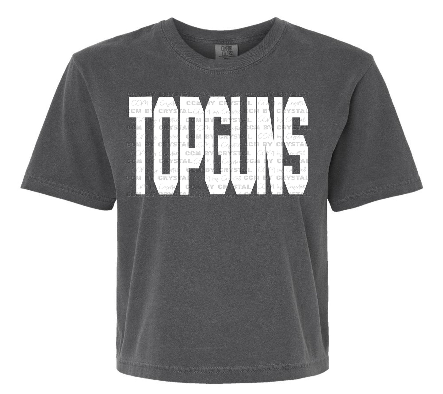 Topguns Cropped Pepper Comfort Colors T-Shirt
