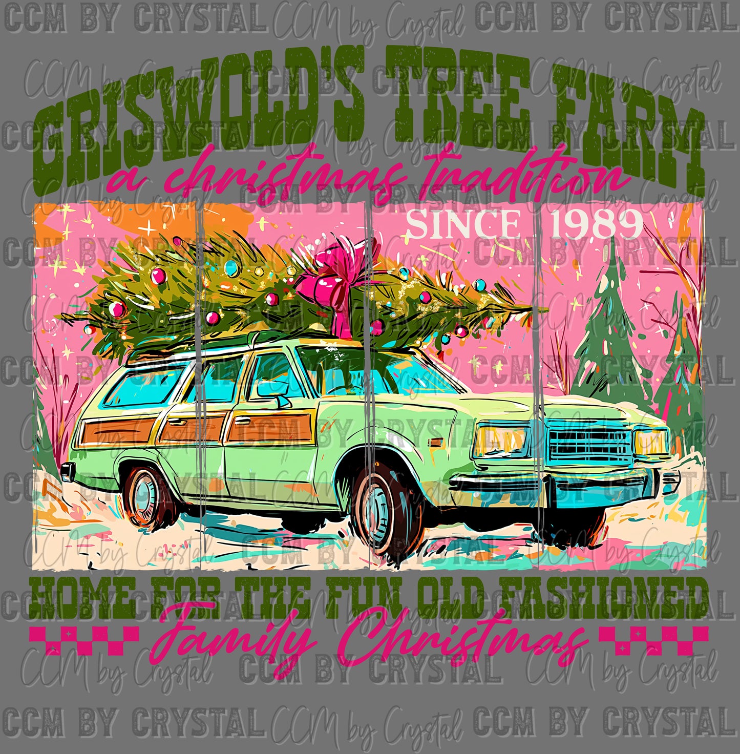 Tree Farm Christmas Ready to Press DTF Transfers Sublimation Transfers