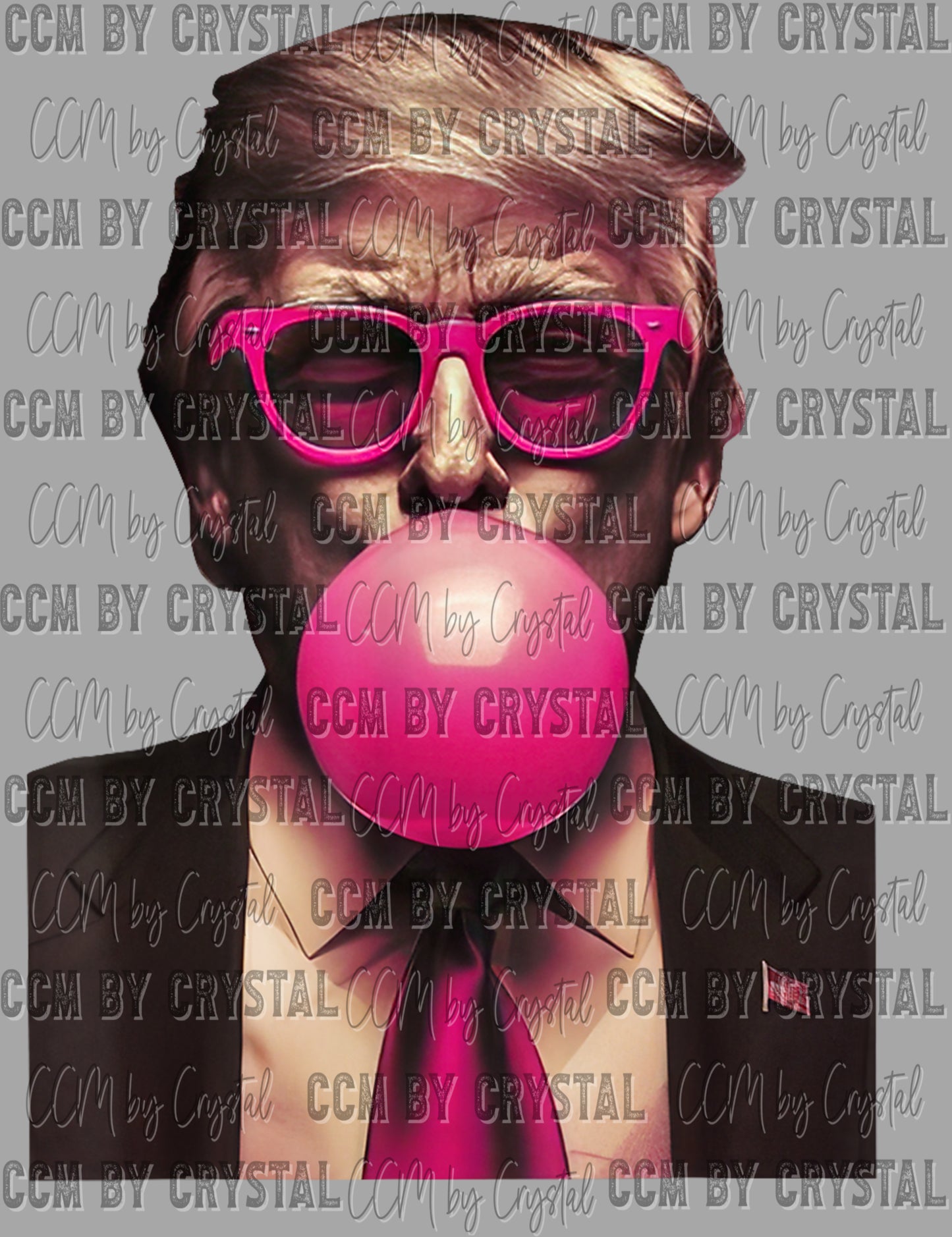 Trump Bubblegum Ready to Press Transfer DTF Transfer Sublimation Transfer