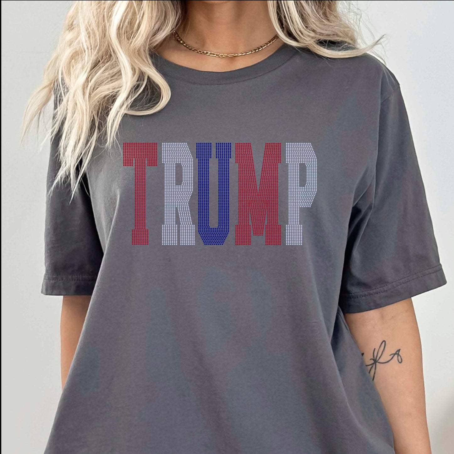 Trump 3-Color Approximately 11" wide Spangle Transfer