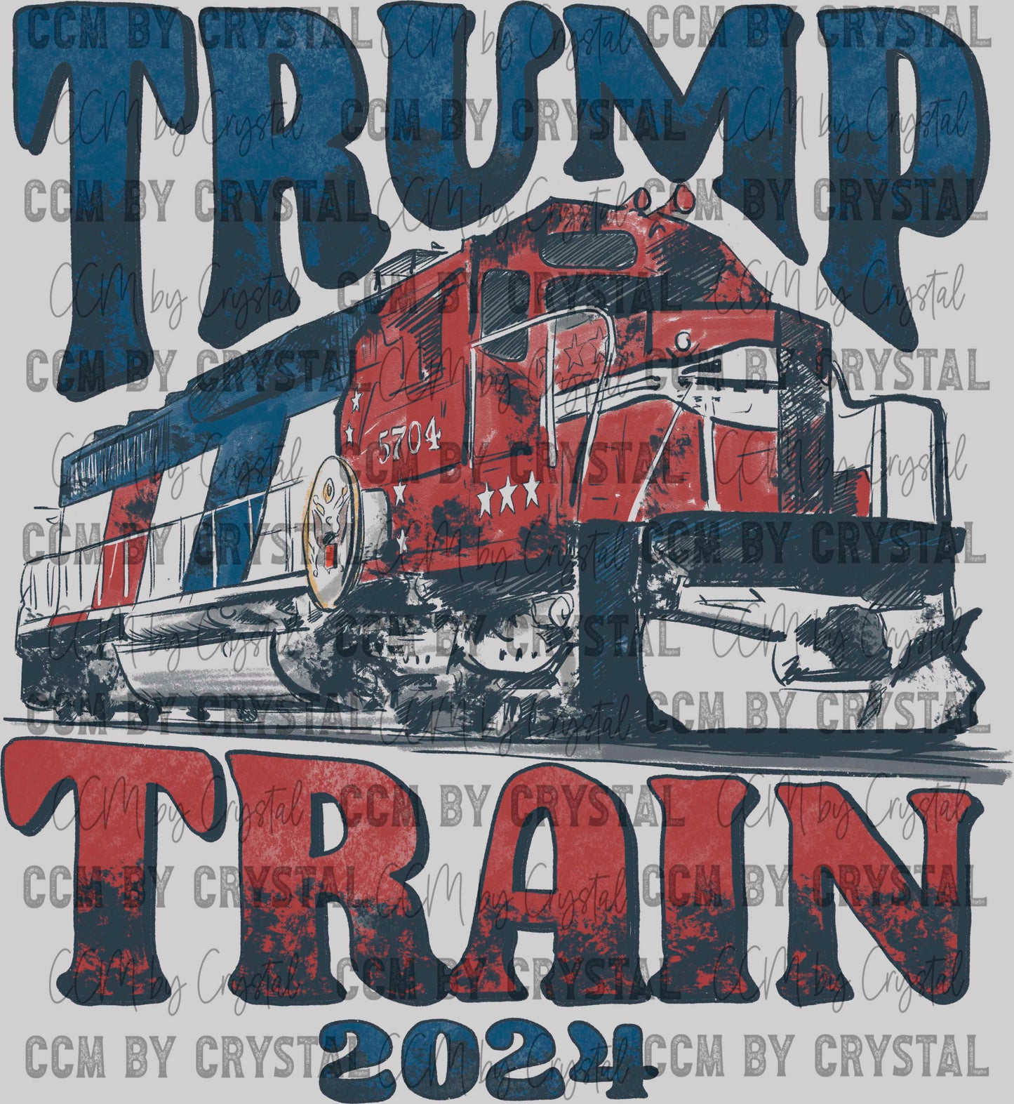 Trump Train 2024 Ready to Press Transfer DTF Transfer Sublimation Transfer