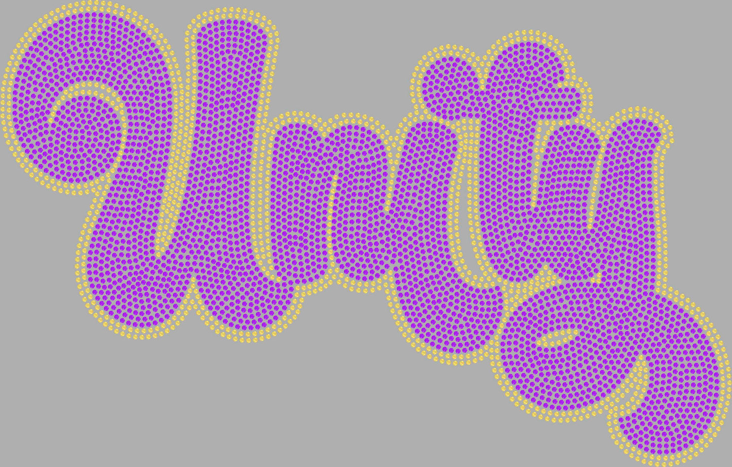 Unity 2-Color Approximately 11" wide Spangle Transfer