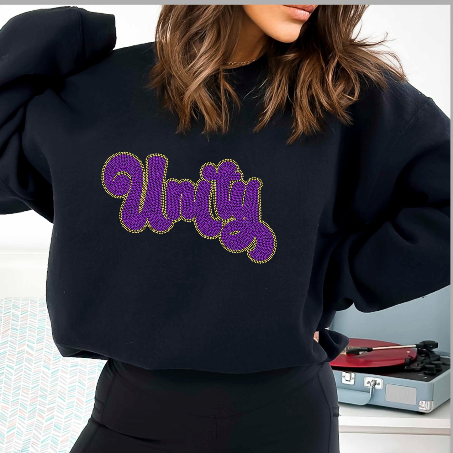 Unity 2-Color Approximately 11" wide Spangle Transfer