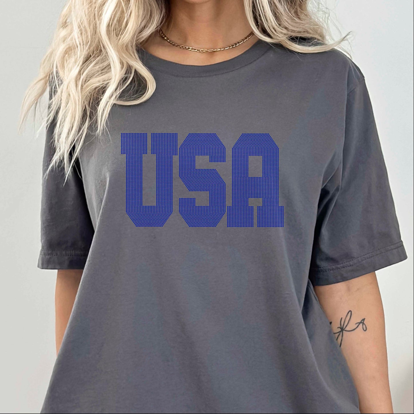 USA 11" 1-Color Ready to Press Spangle Transfer Bling Transfer Sparkle Transfer