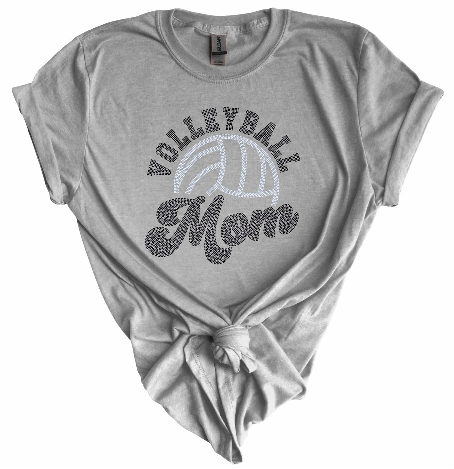 Volleyball Mom 2-Color Approximately 11" Wide Spangle Transfer
