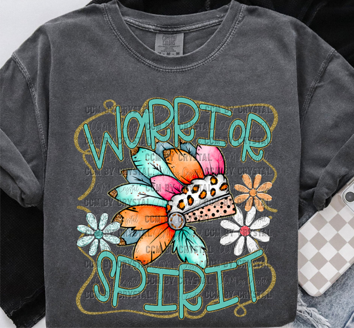 Warrior Spirit Cartoon Mascot Ready to Press Transfer DTF Transfer Sublimation Transfer