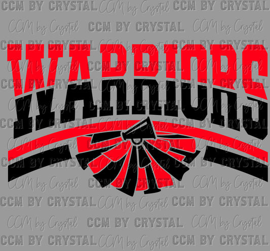 Warriors Cheer Ready to Press Transfer DTF Transfer Sublimation Transfer