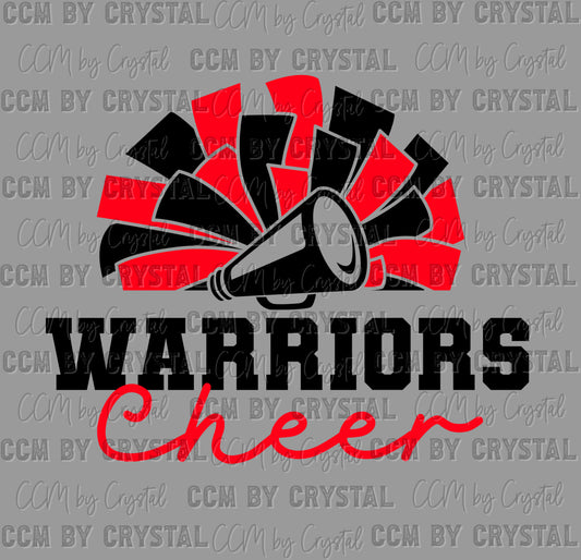 Warriors Cheer Ready to Press Transfer DTF Transfer Sublimation Transfer
