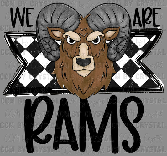 We Are Rams Mascot Ready to Press Transfer DTF Transfer Sublimation Transfer