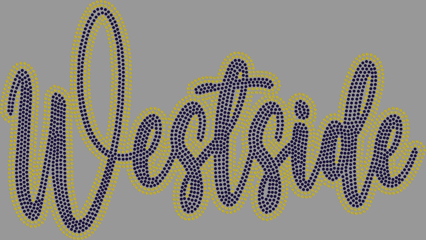 Westside 2-Color Approximately 11" wide Spangle Transfer