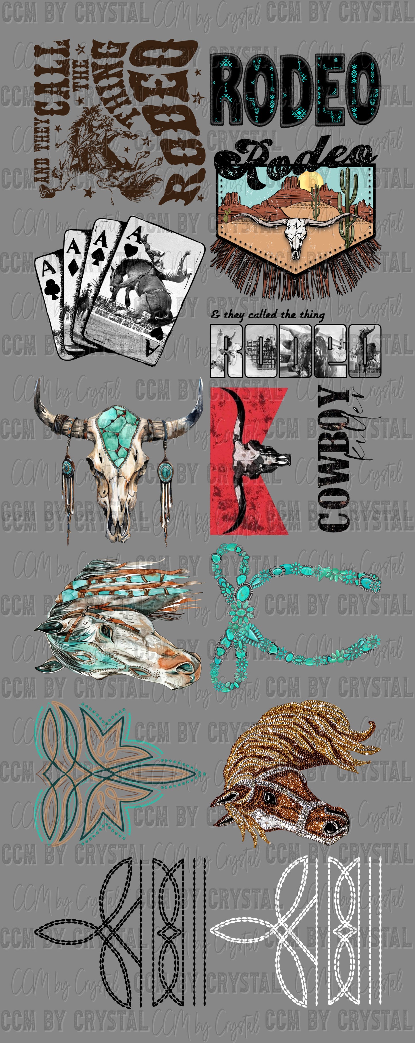 Pre-Made Western GANG Sheet 60" DTF Gang Sheet