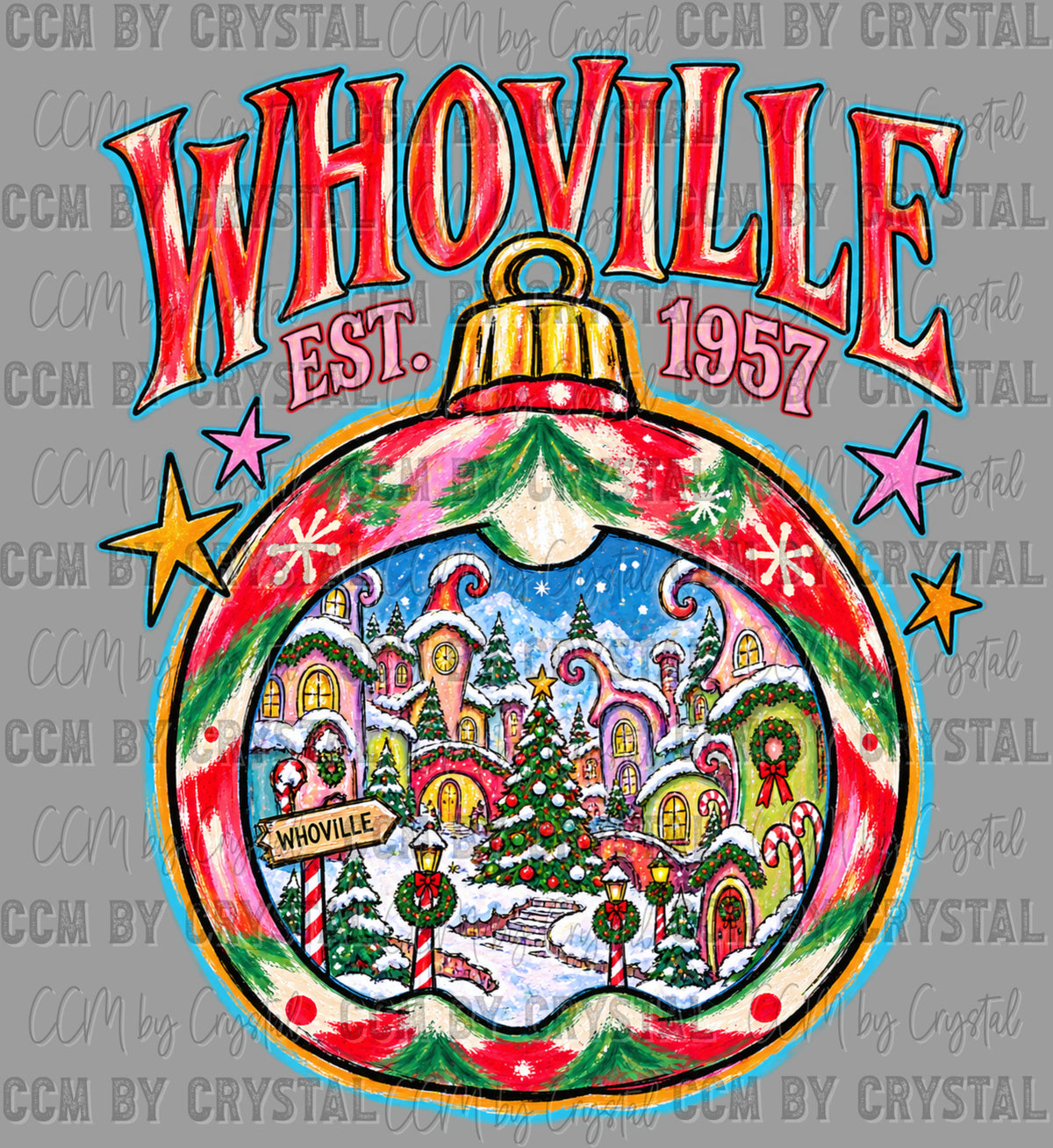Who Christmas Ville Green Guy Movie Christmas Ready to Press DTF Transfers Sublimation Transfers