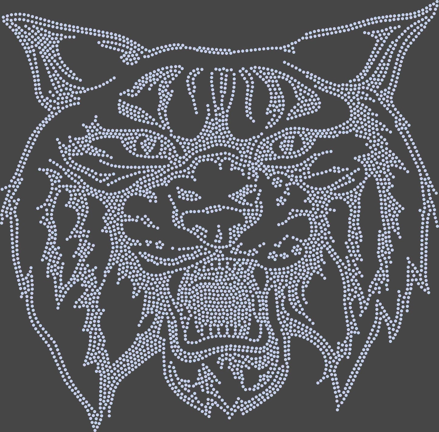 Wildcat Head 1-Color Approximately 11" wide Spangle Transfer