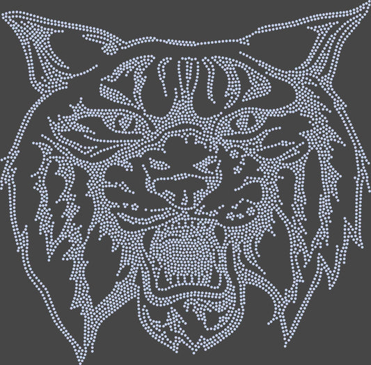 Wildcat Head 1-Color Approximately 11" wide Spangle Transfer