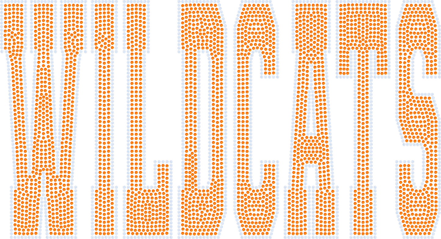 Wildcats 11" Wide 2- Color Spangle Transfer