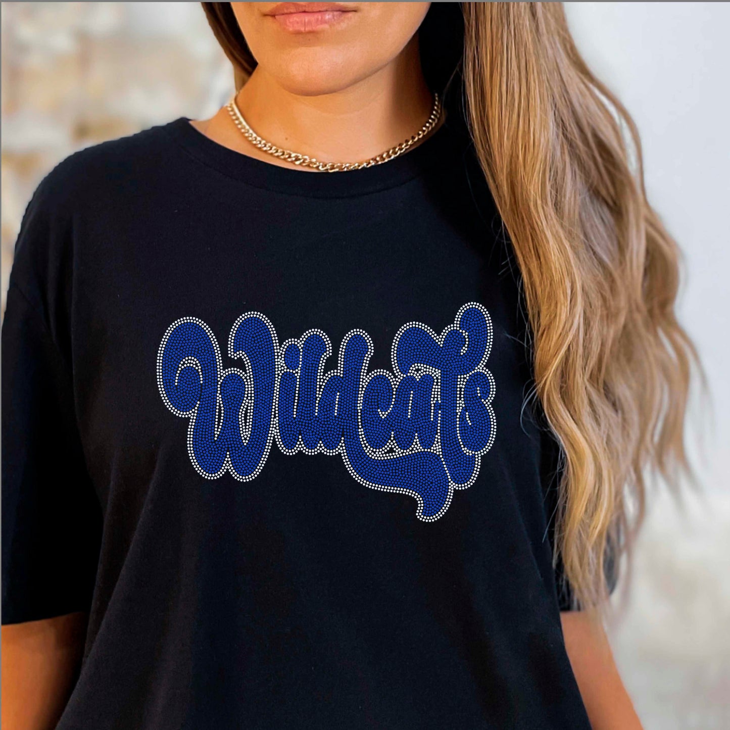 Wildcats 2-Color Approximately 11" wide Spangle Transfer