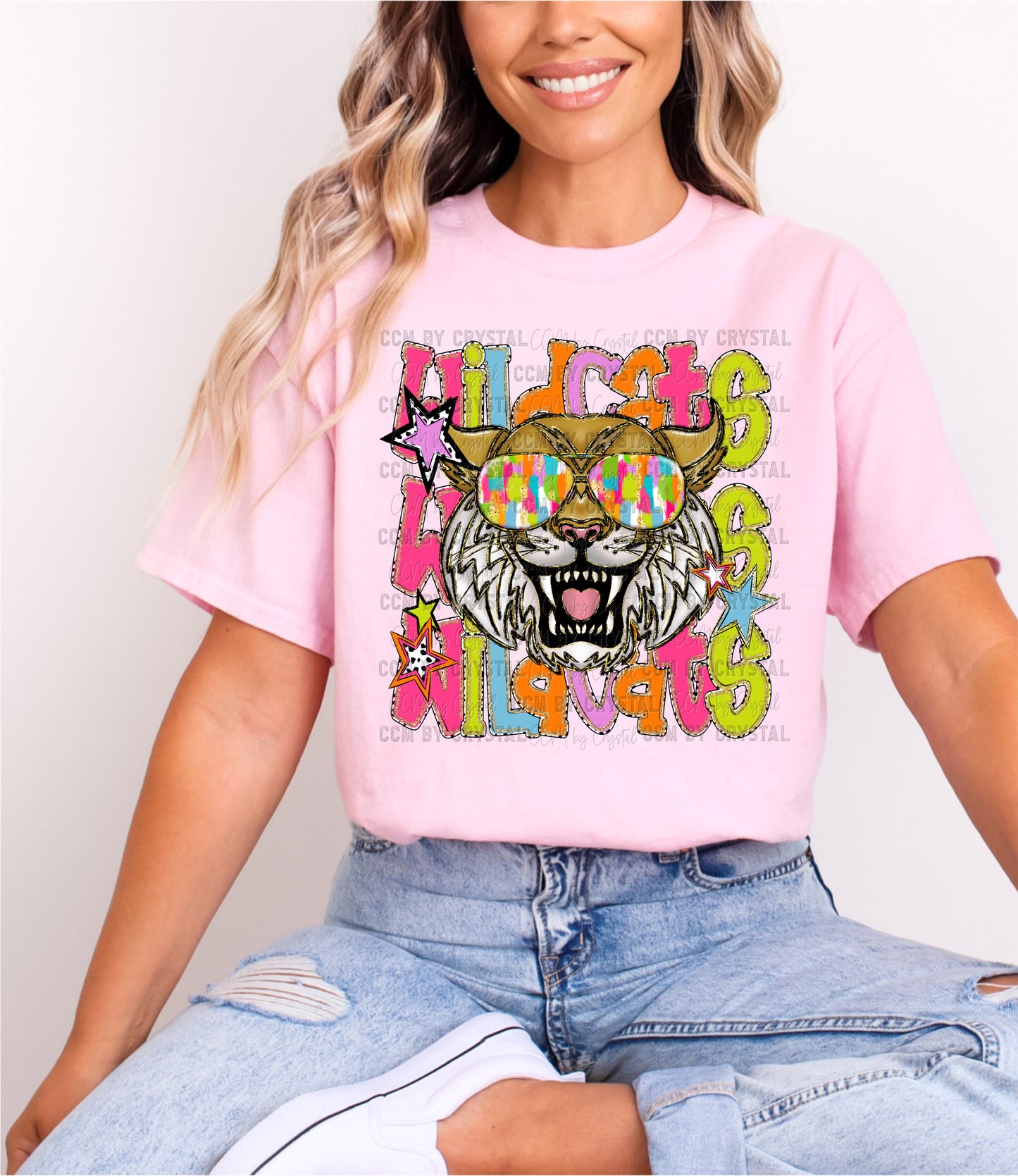 Colorful Wildcats T Shirt