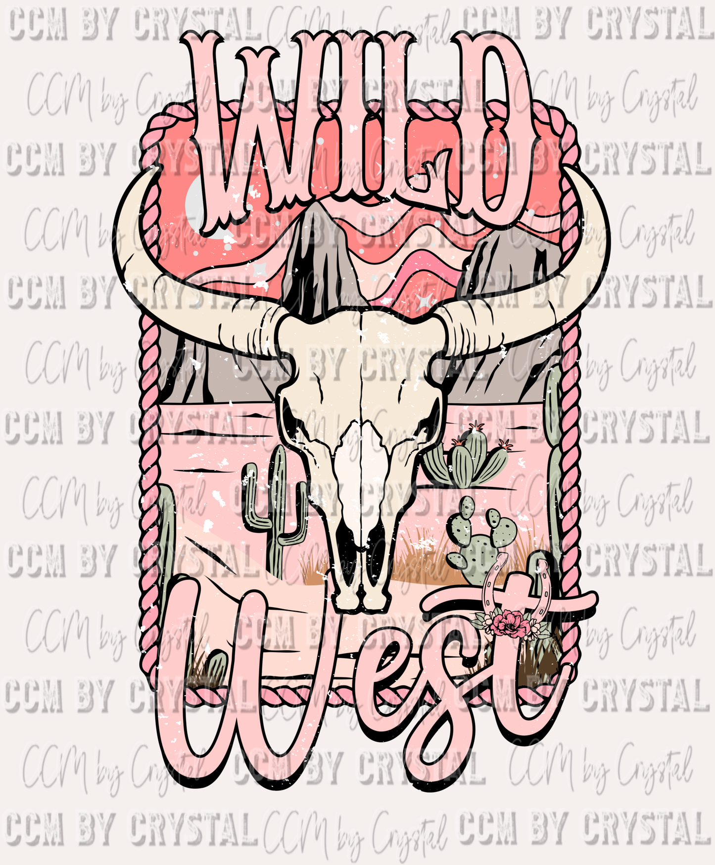 Wild West Distressed Ready to Press Transfer