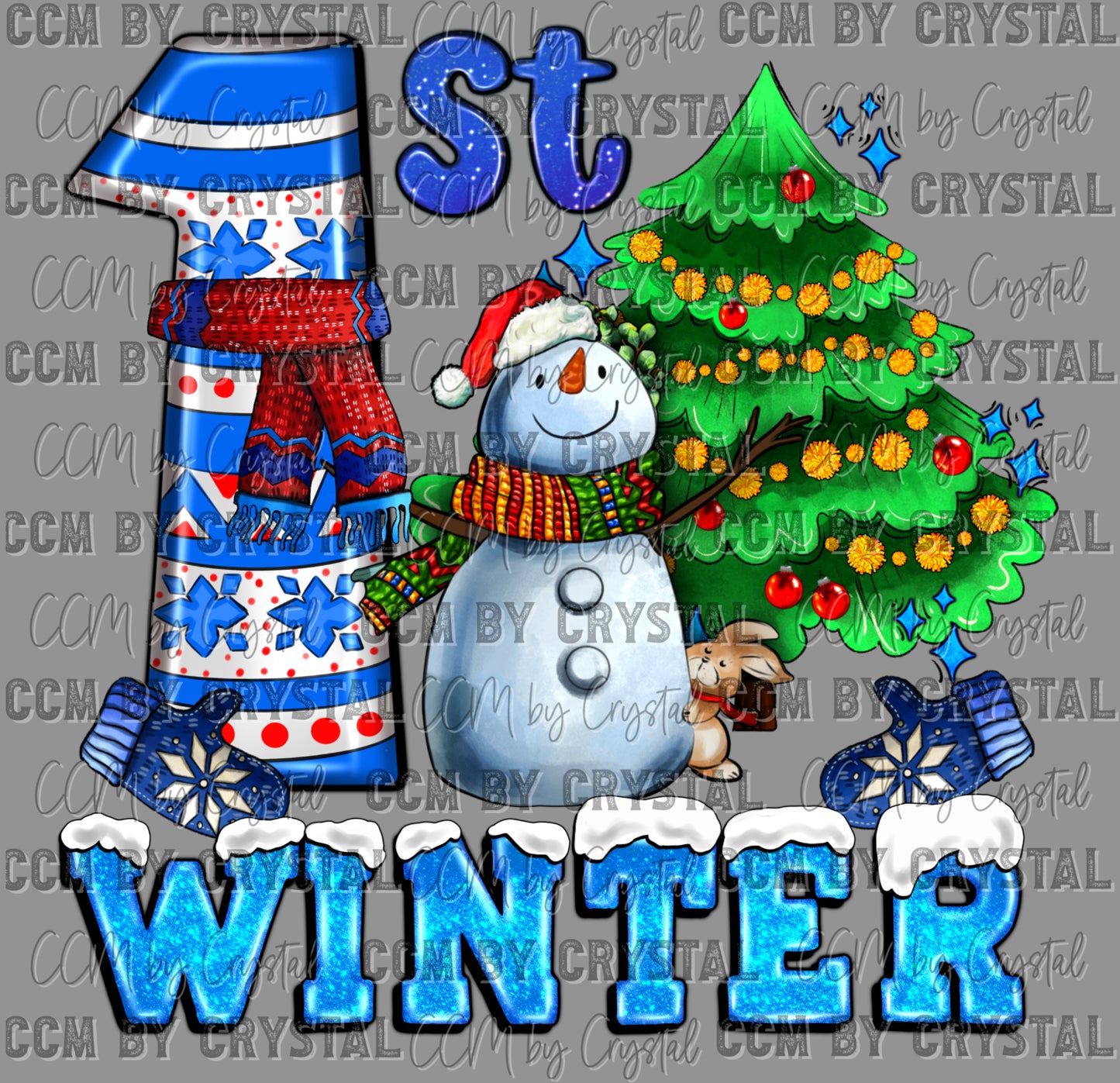 My 1st Winter Christmas Ready to Press Transfer DTF Transfer Sublimation Transfer
