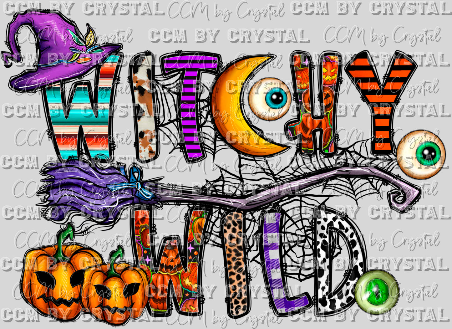 Witchy Wild Highland Cow Halloween Ready to Press Transfer