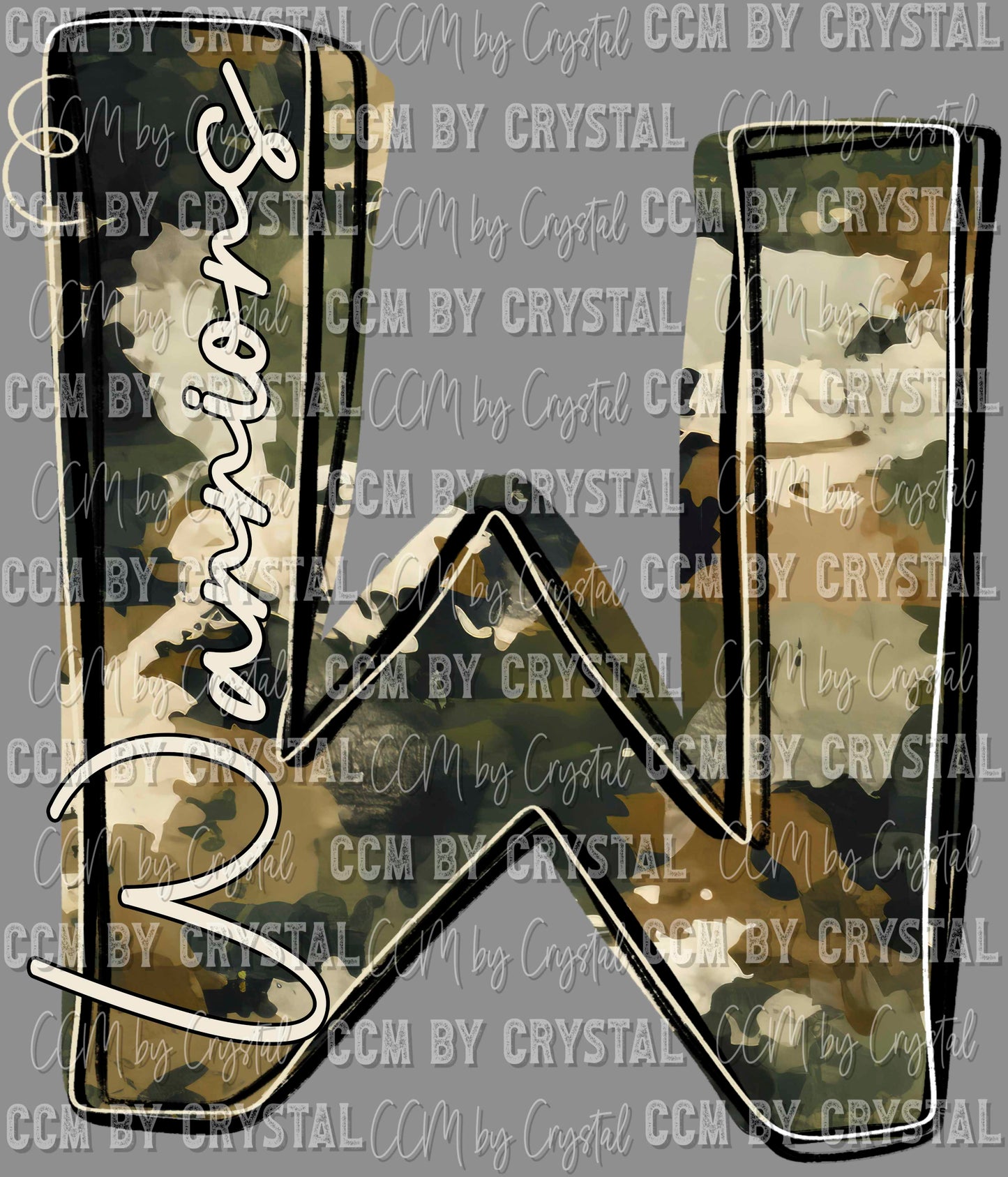 W Warriors Camo Whimsy Ready to Press DTF Transfers