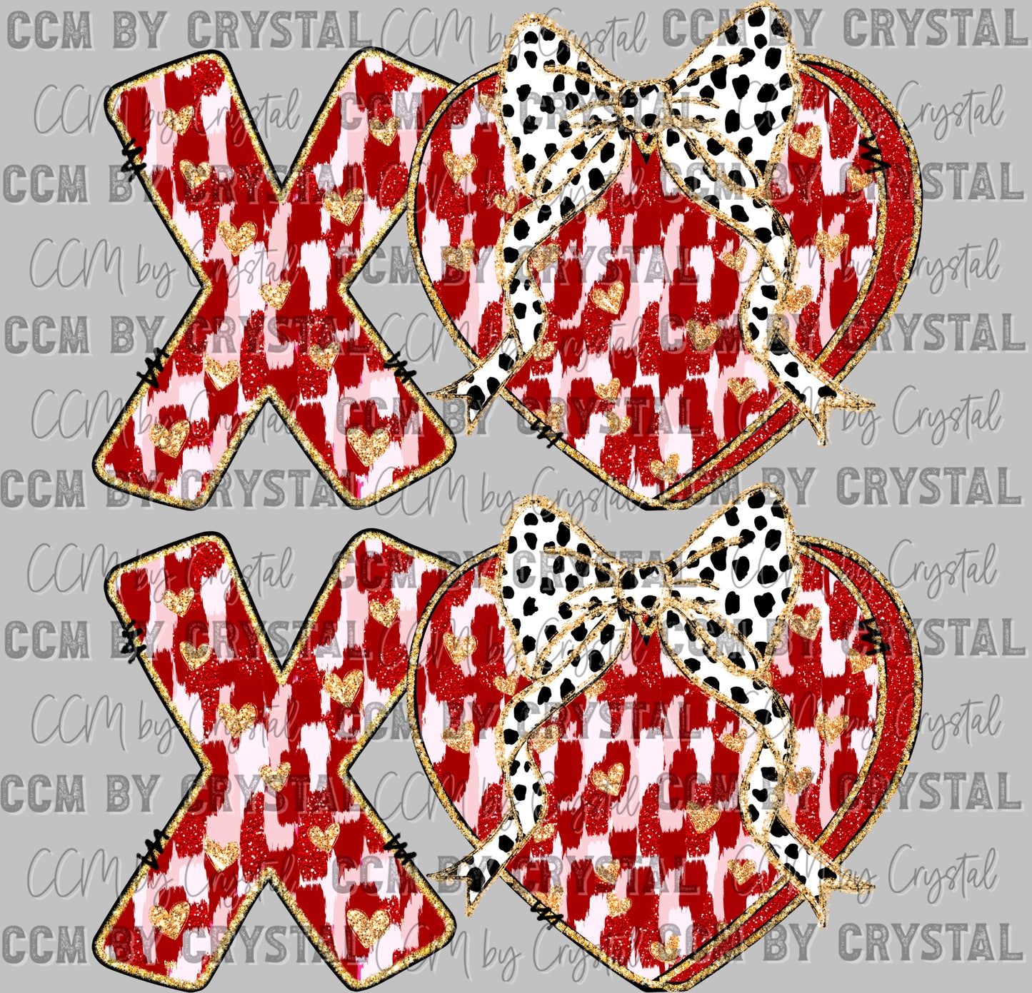 Valentines Day Xo Ready to Press Transfer DTF Transfer Sublimation Transfer