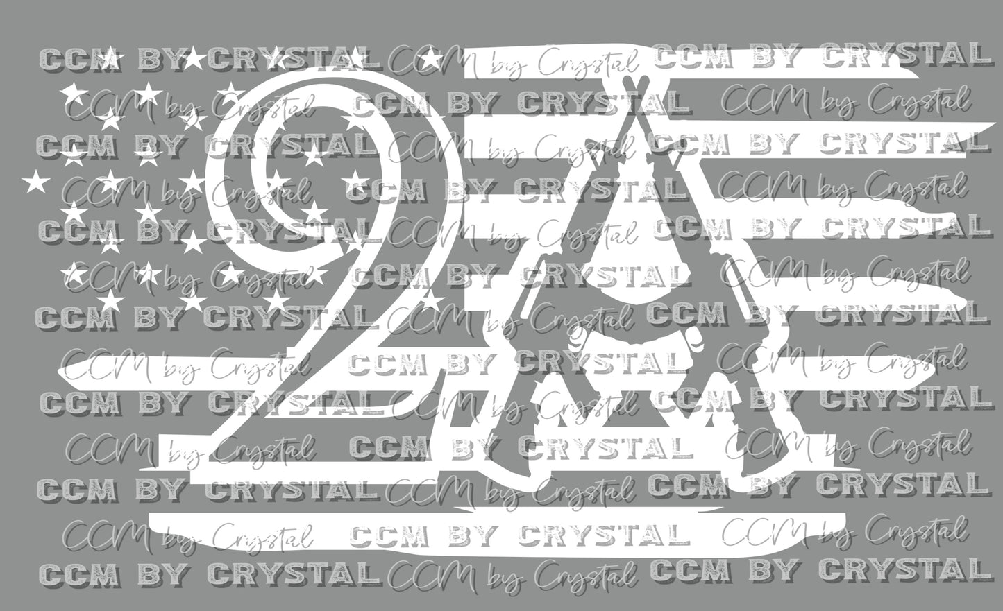 2A 2nd Amendment Flag Ready to Press Transfer