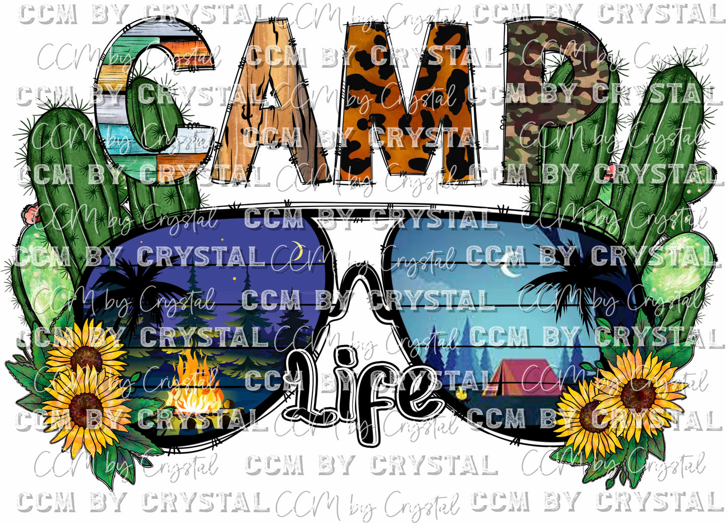 Camp Life Camping Ready to Press Transfer
