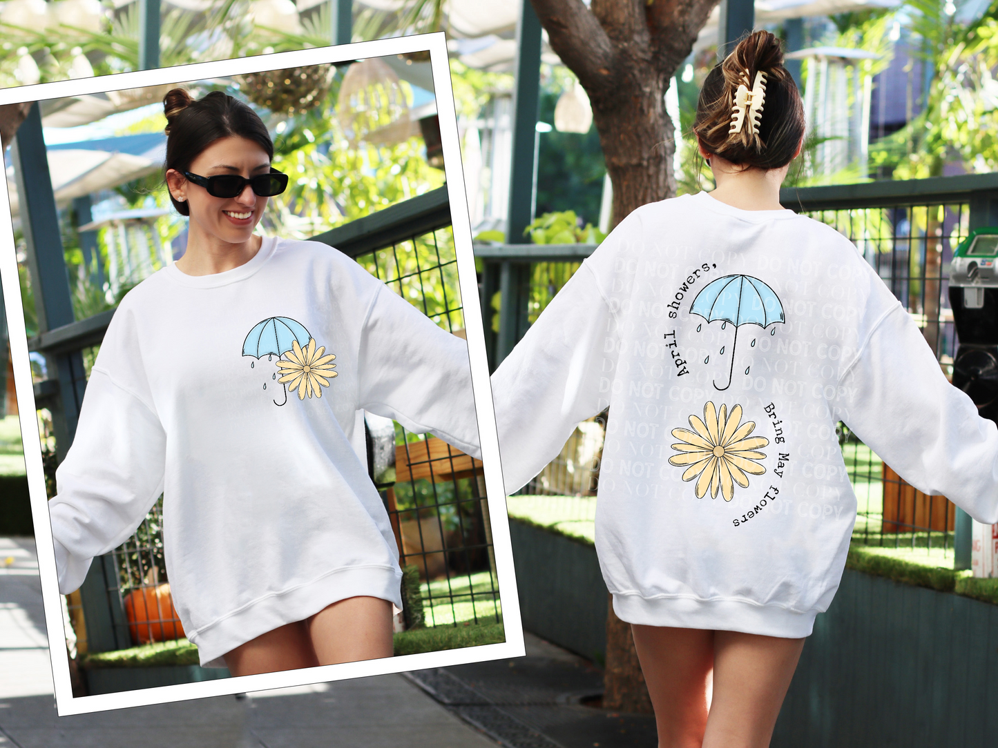 April Showers Bring May Flowers Ready to Press Transfer