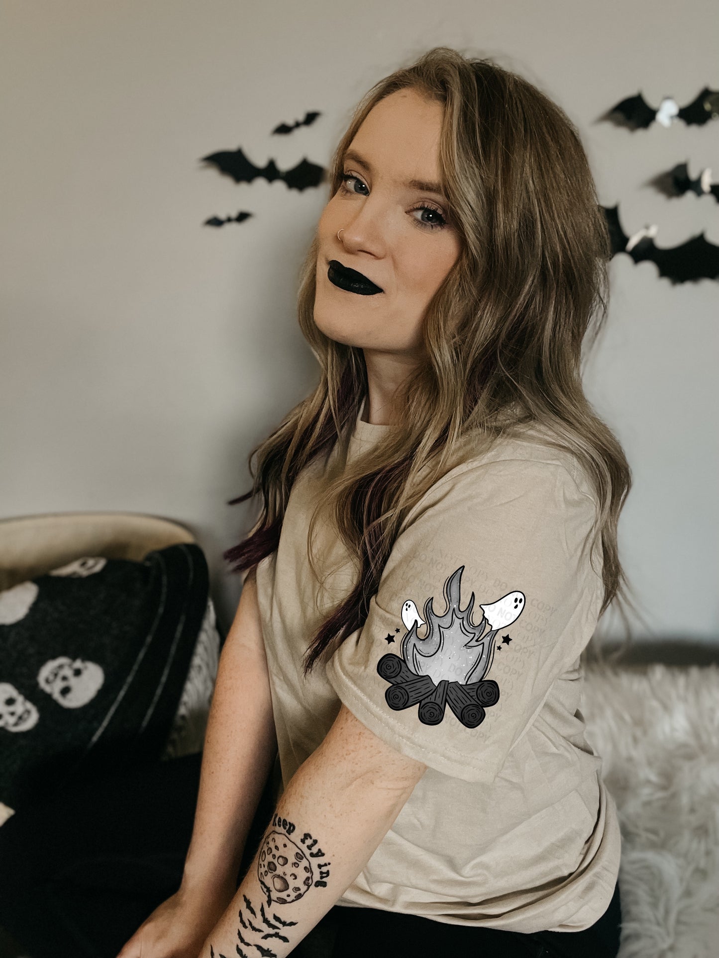 Campfires and Spooky Stories Pocket Sleeve Ready to Press Transfer