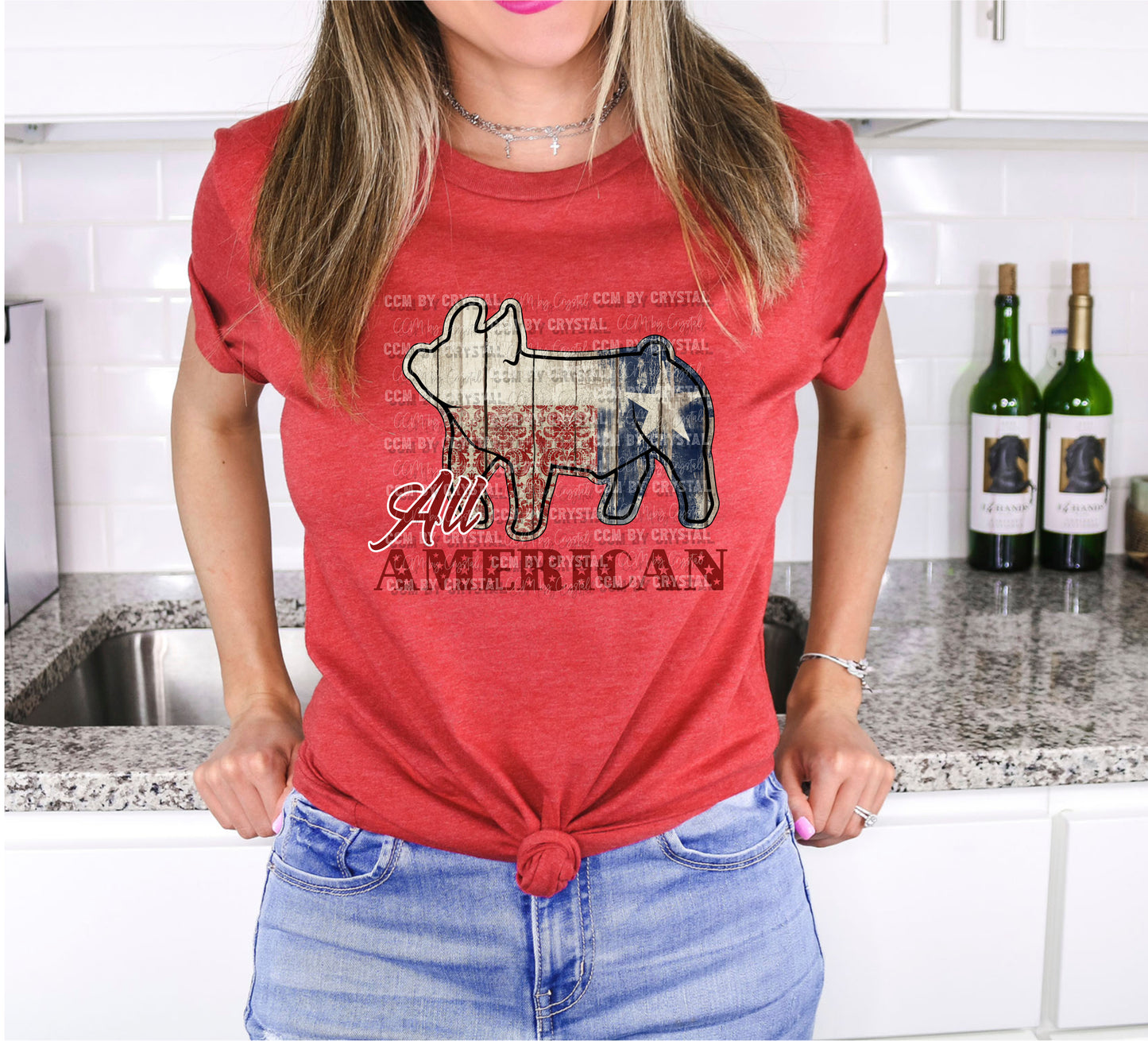 All American Pig Stock Show Pig Ready to Press Transfer