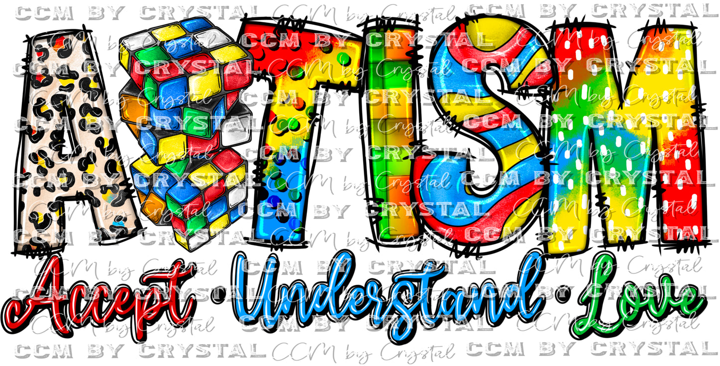 Autism Accept Understand Love Ready to Press Transfer