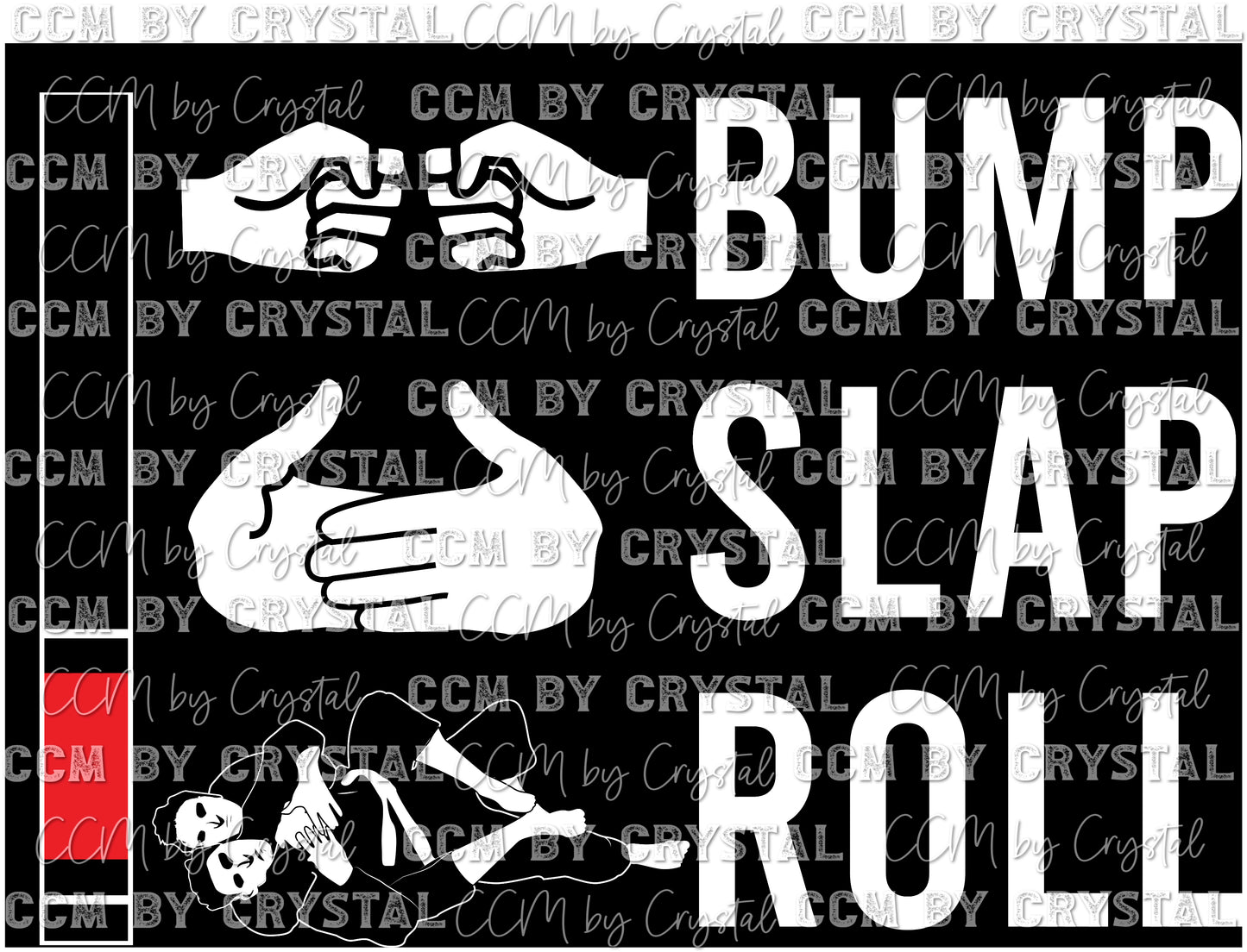 Bump Slap Roll White Ready to Press Transfer