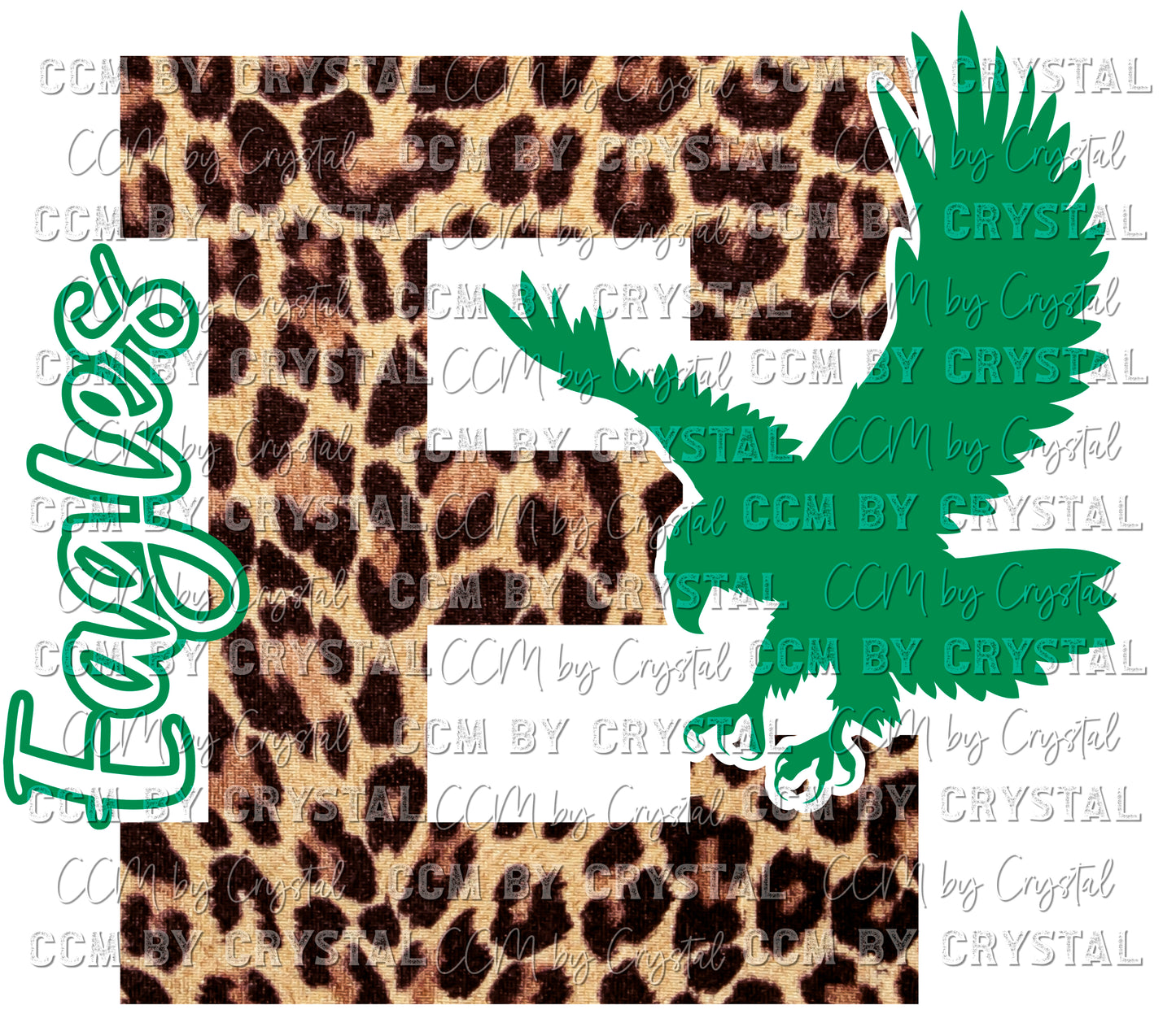 EAGLES leopard E PNG green PNG Digital Download