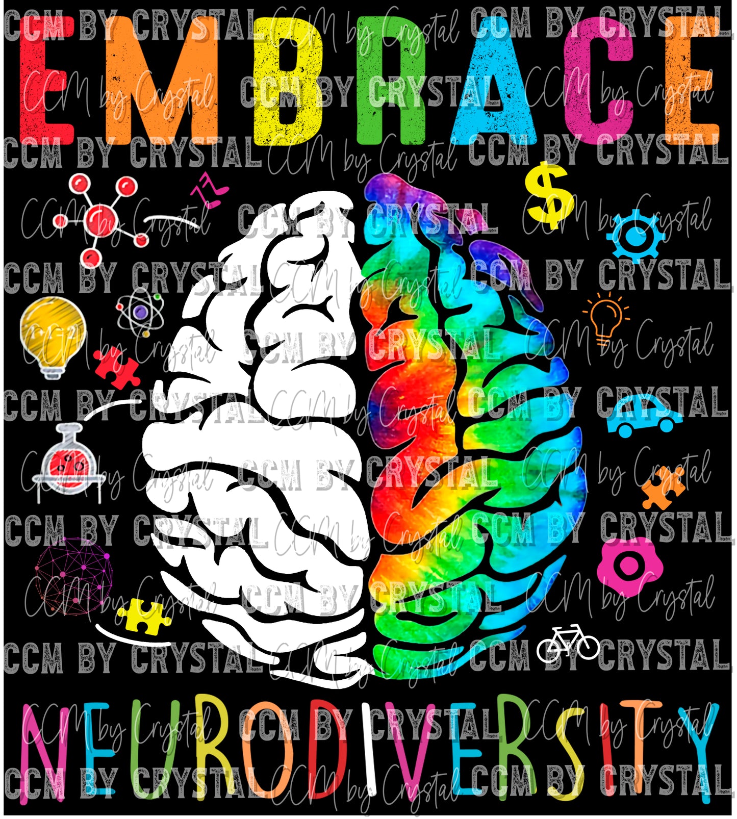 Embrace Neurodiversity Autism Awareness Ready to Press Transfer