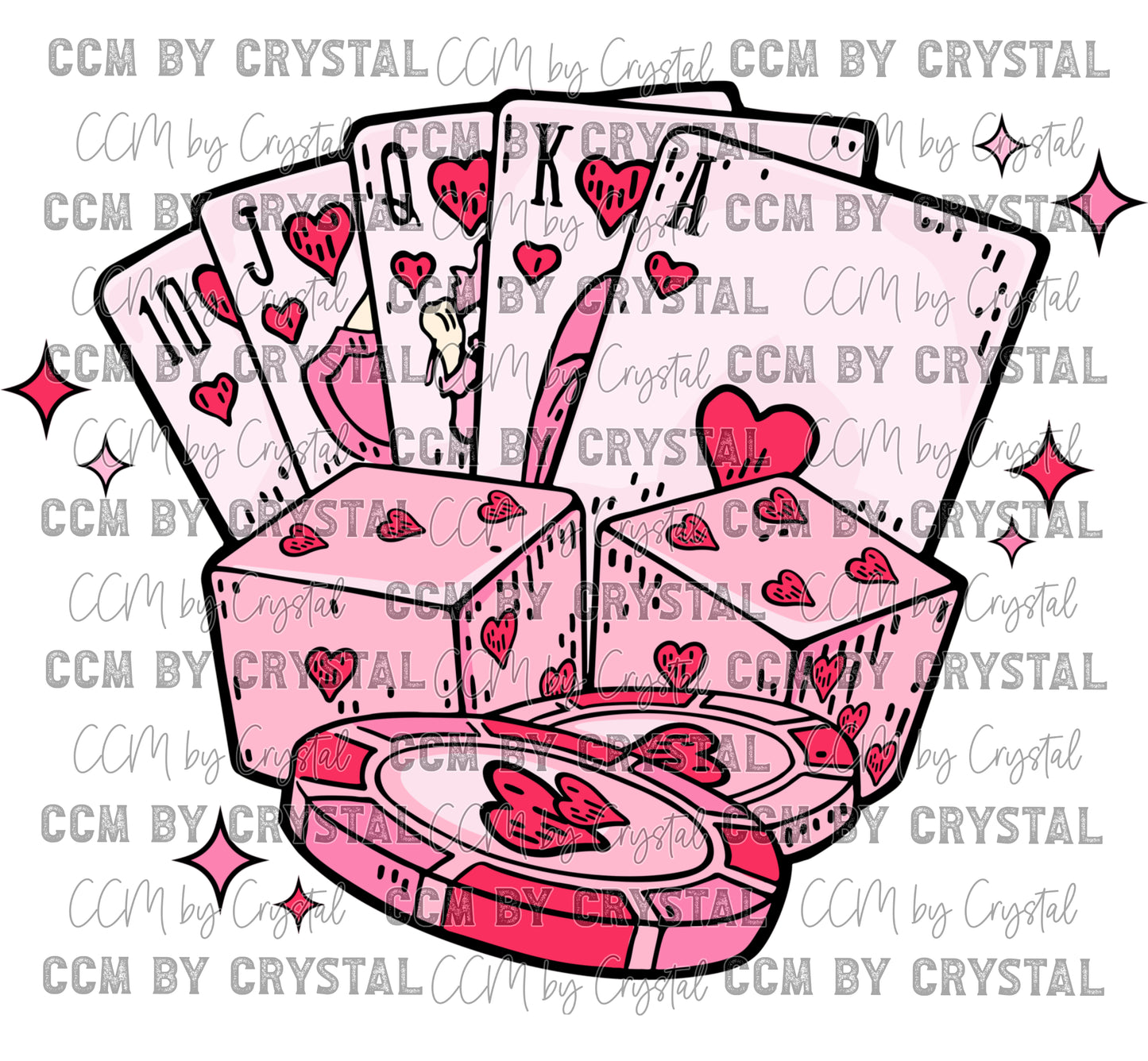 Feeling Lucky Pocket No Distress Valentine's Day Ready to Press Transfer