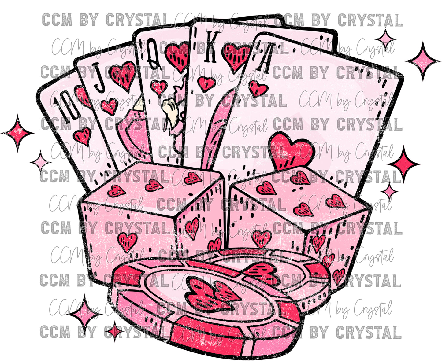 Feeling Lucky Pocket Distressed Valentine's Day Ready to Press Transfer