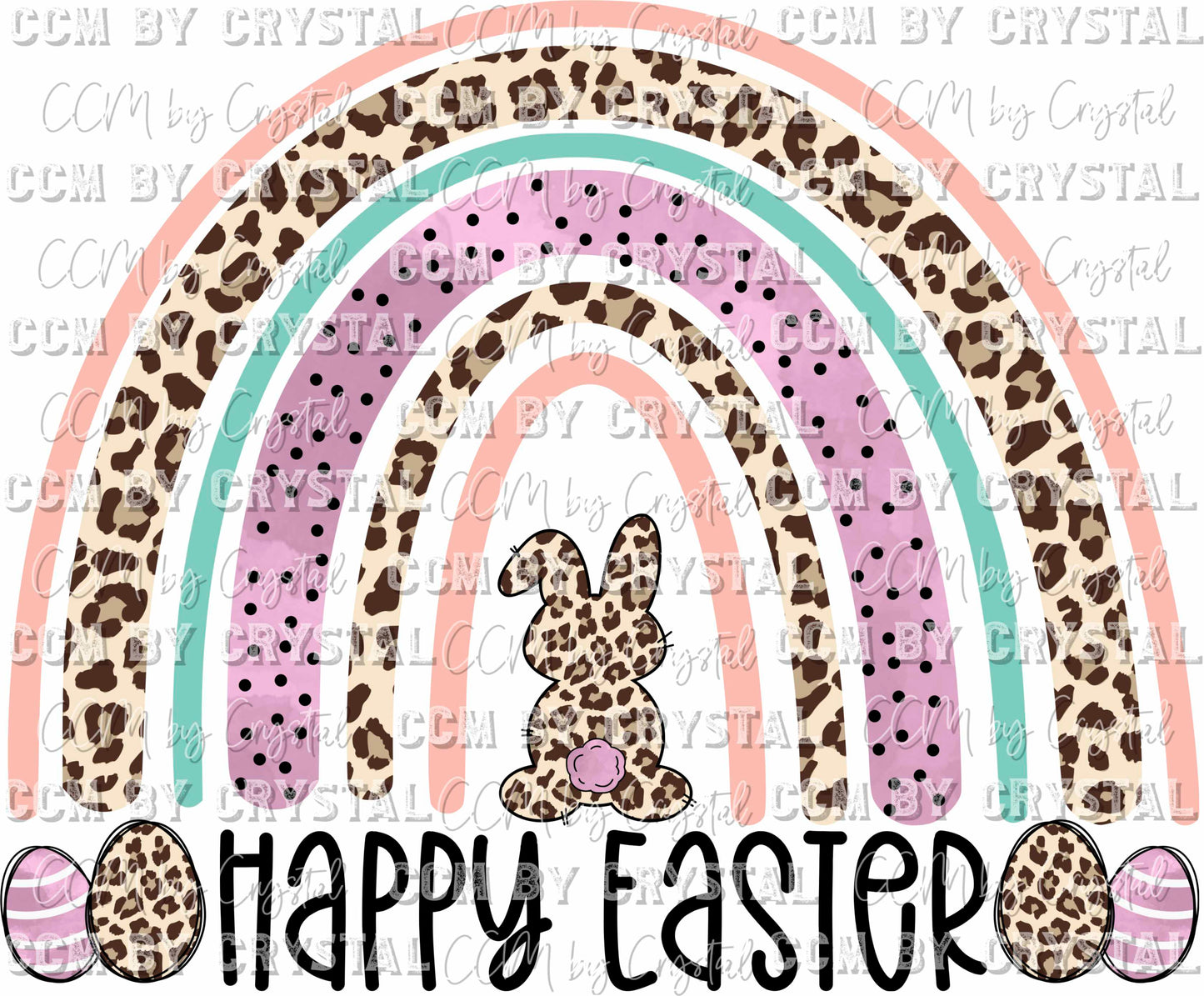 Happy Easter Rainbow Ready to Press Transfer