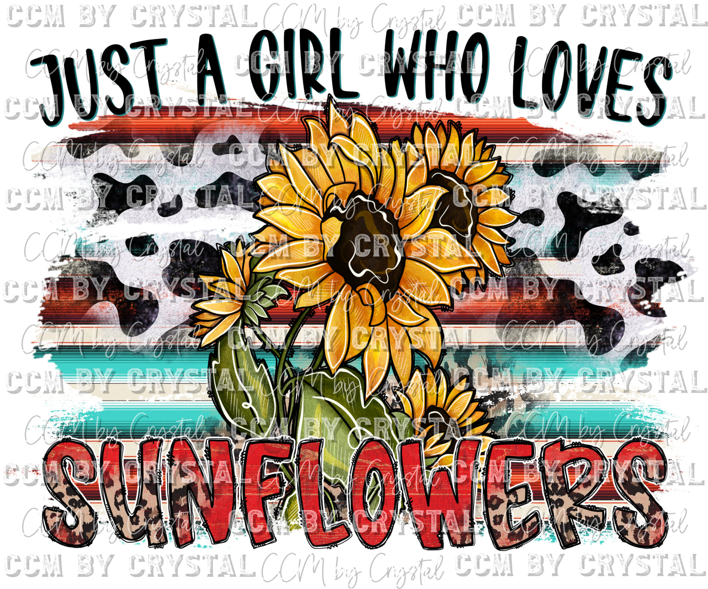 Just a Girl Who Loves Sunflowers Ready to Press Transfer