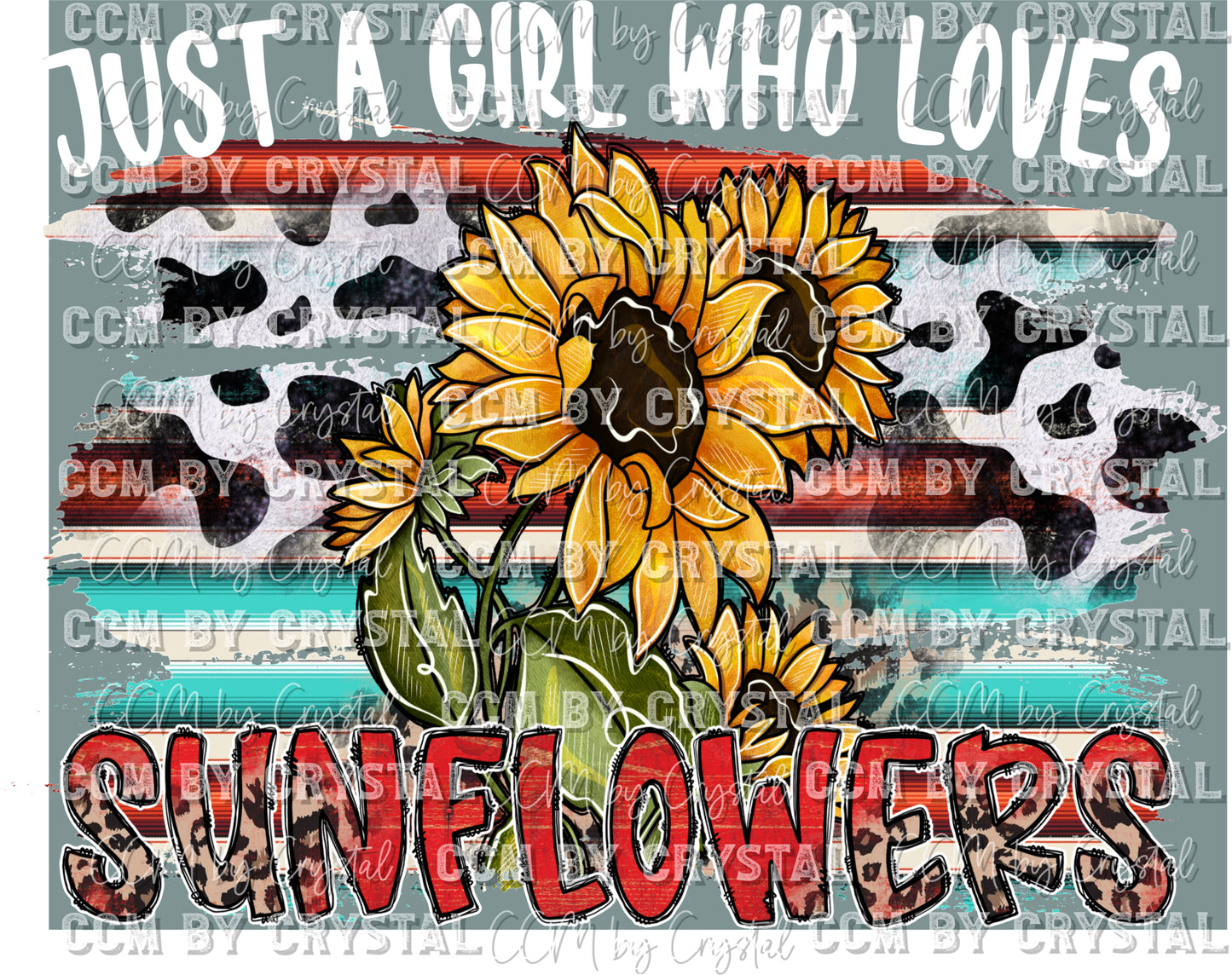Just a Girl Who Loves Sunflowers Ready to Press Transfer