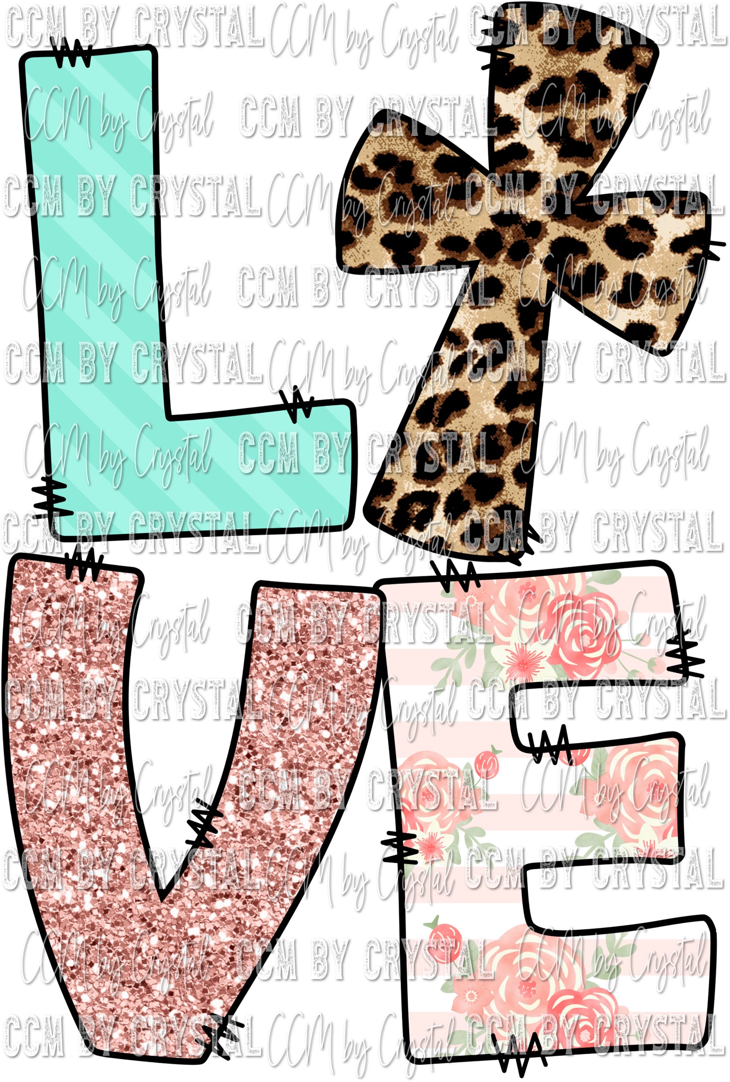 Love Cross Ready to Press Transfer