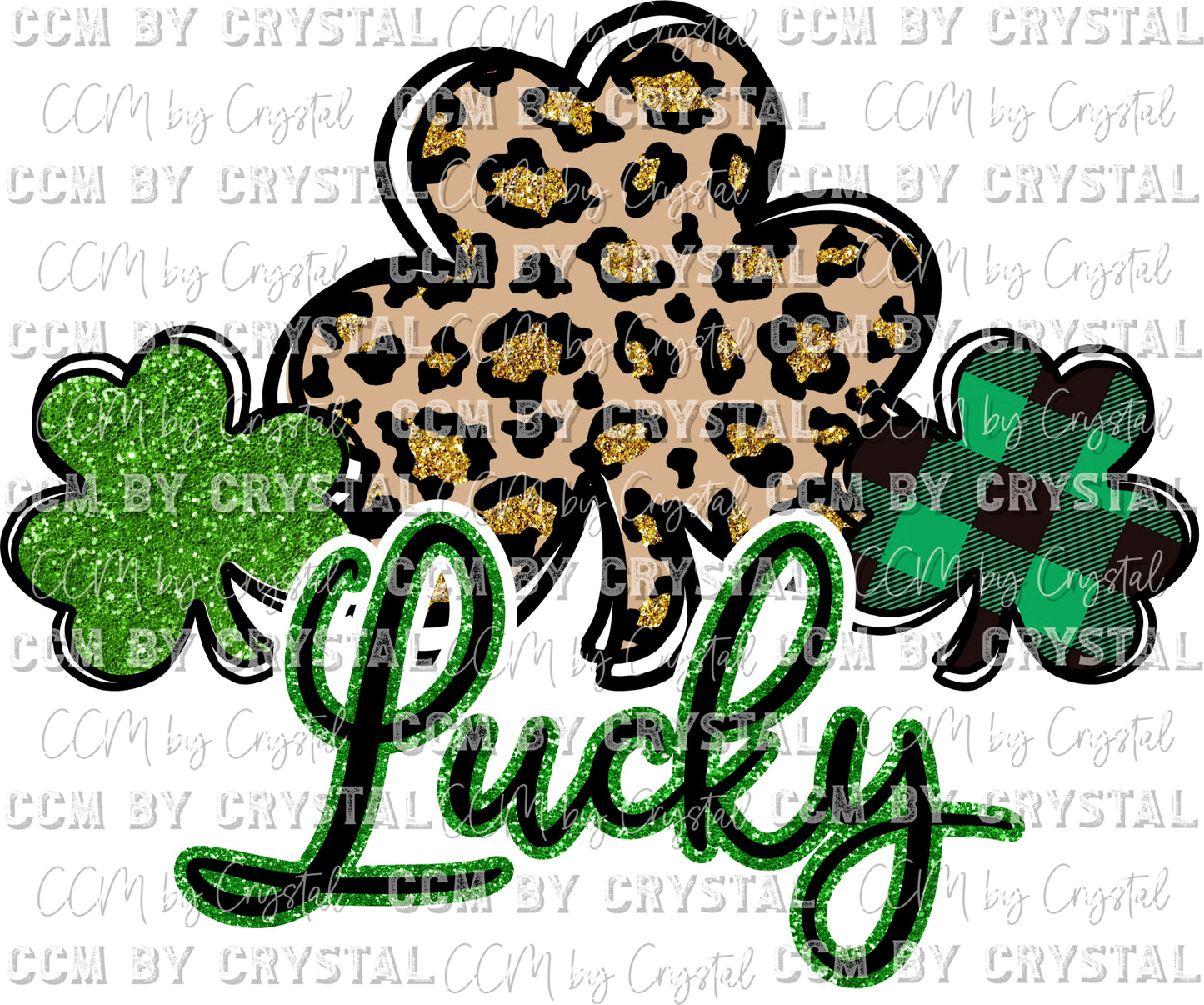 Lucky Clover St Patric's Day Ready to Press Transfer