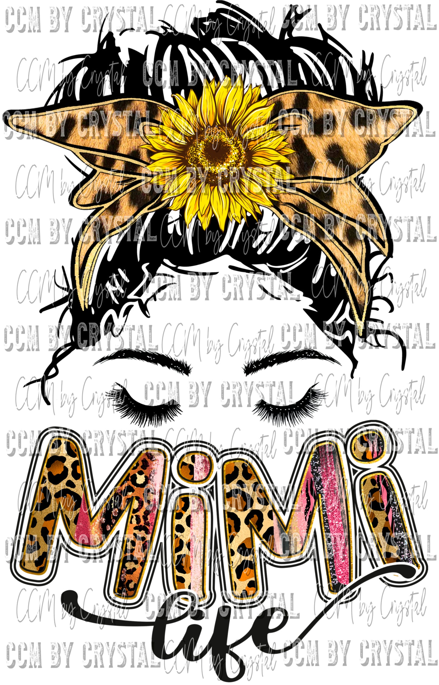 Mimi Life Messy Bun Ready to Press Transfer